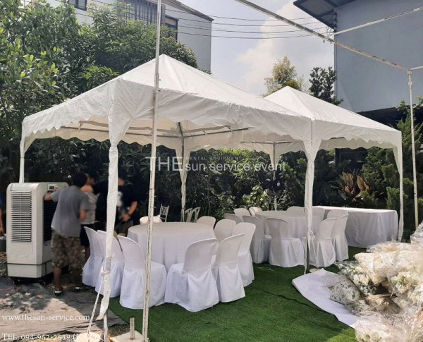ให้เช่าเต็นท์พีรามิดจัดงาน เต็นท์สำหรับงานกลางแจ้ง ขนาด 3x3 เมตร