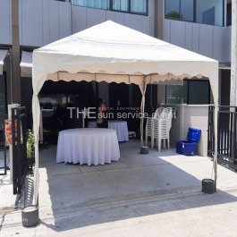 ให้เช่าเต็นท์สำหรับงานทำบุญบ้าน ทำบุญบริษัท ขนาด 3x3 เมตร